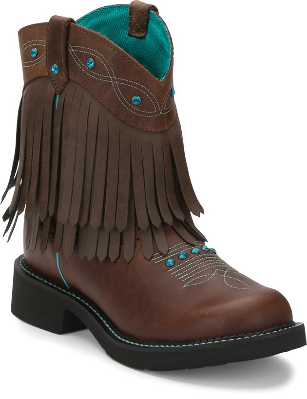 Justin fringe store boots